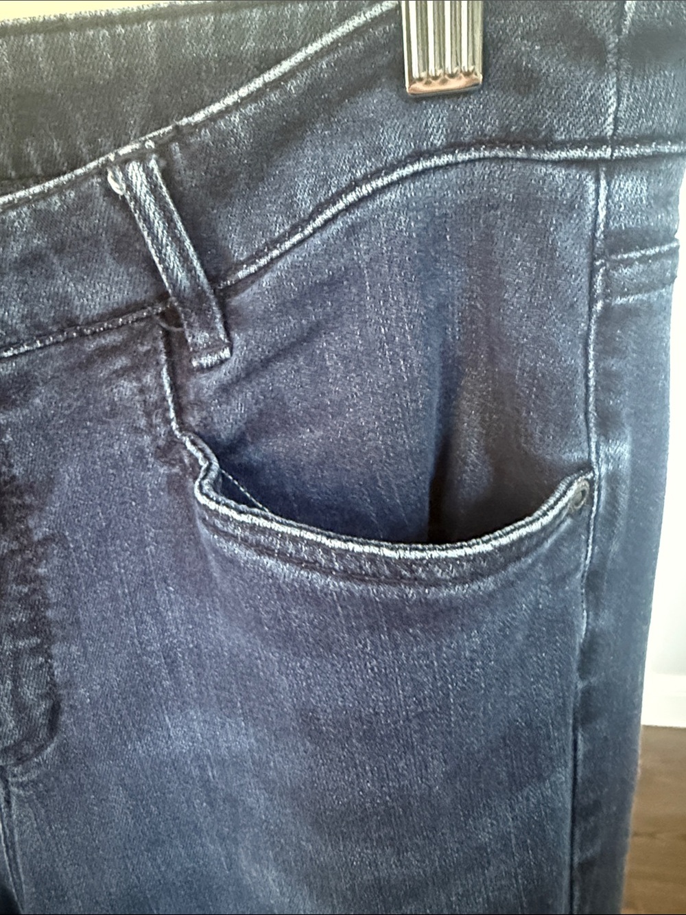 J. Jill Denim Smooth Fit Full Leg Dark Blue High-Rise Jeans 10 - Picture 4 of 7